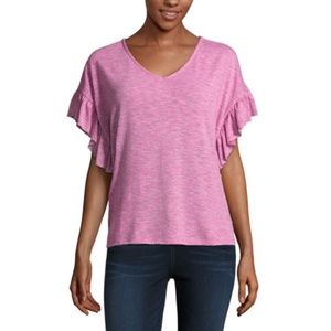 a.n.a Short Sleeve Flutter Tee - Tall